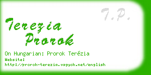 terezia prorok business card